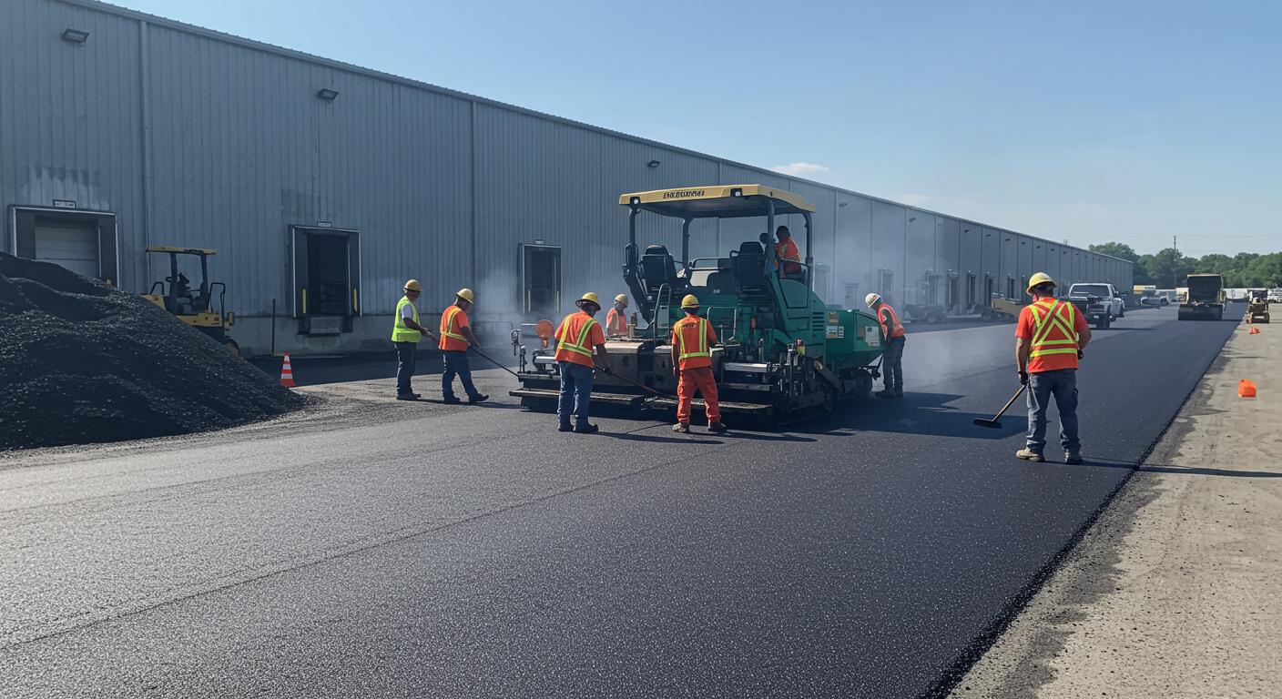 Асфальтирование складского двора