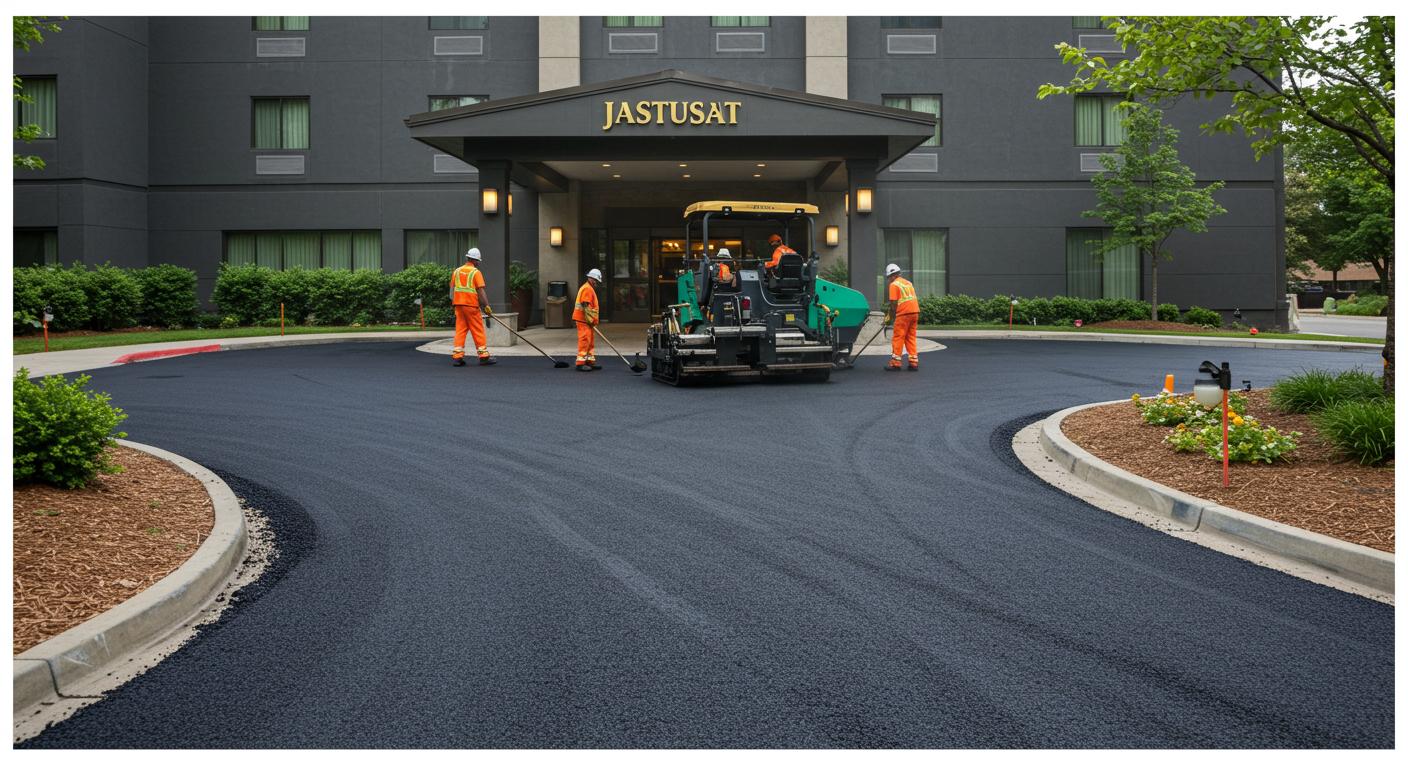 Асфальтирование территории гостиницы