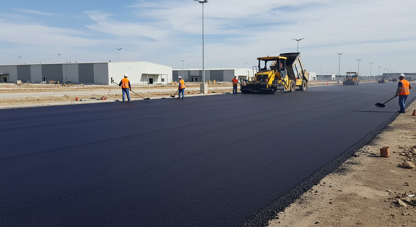 Асфальтирование территории промышленного парка