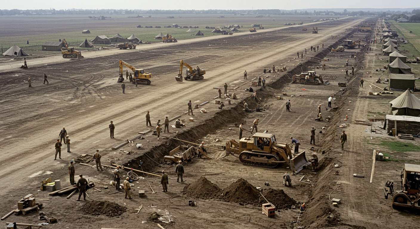 Строительство аэродромных полос
