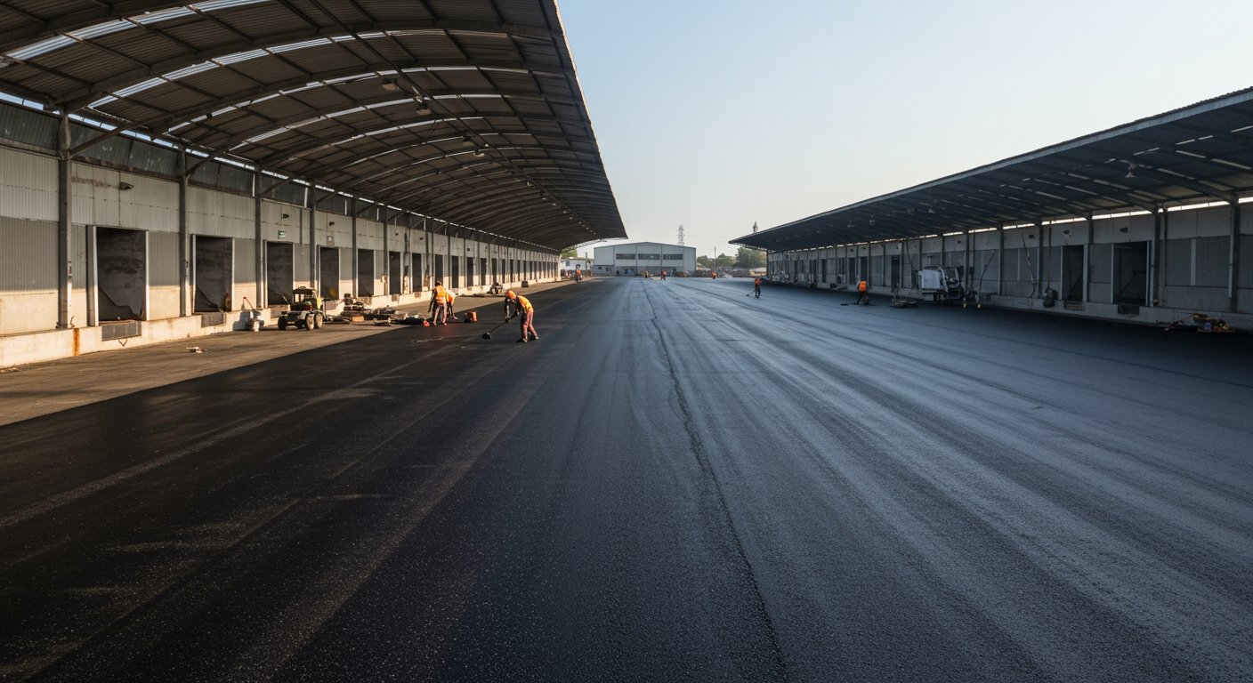 Асфальтирование складов и ангаров
