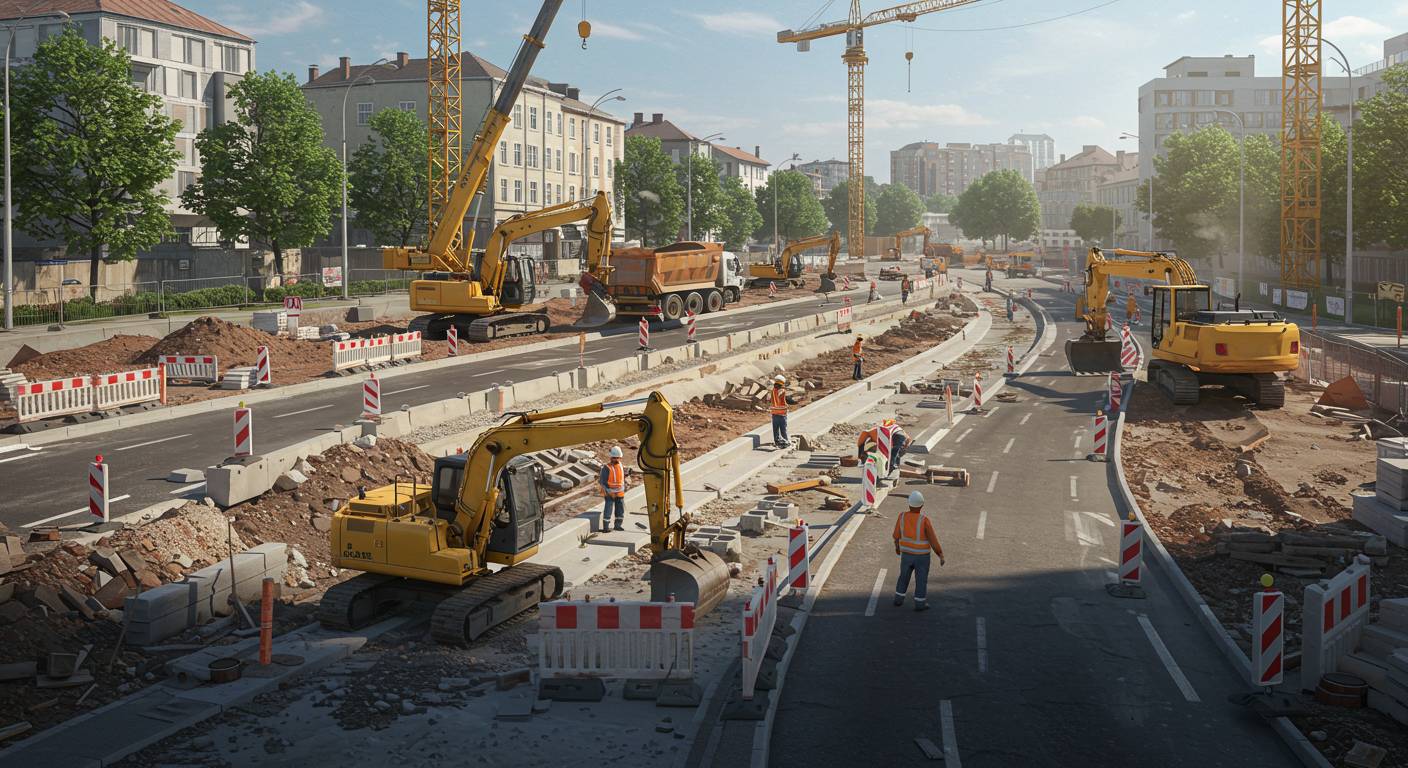 Строительство дорог городского назначения