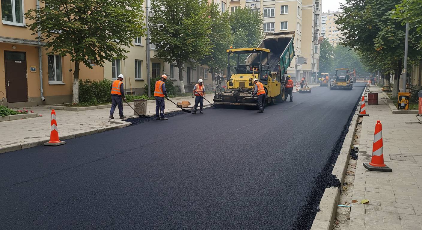 Асфальтирование дорог городского назначения для дворовых территорий