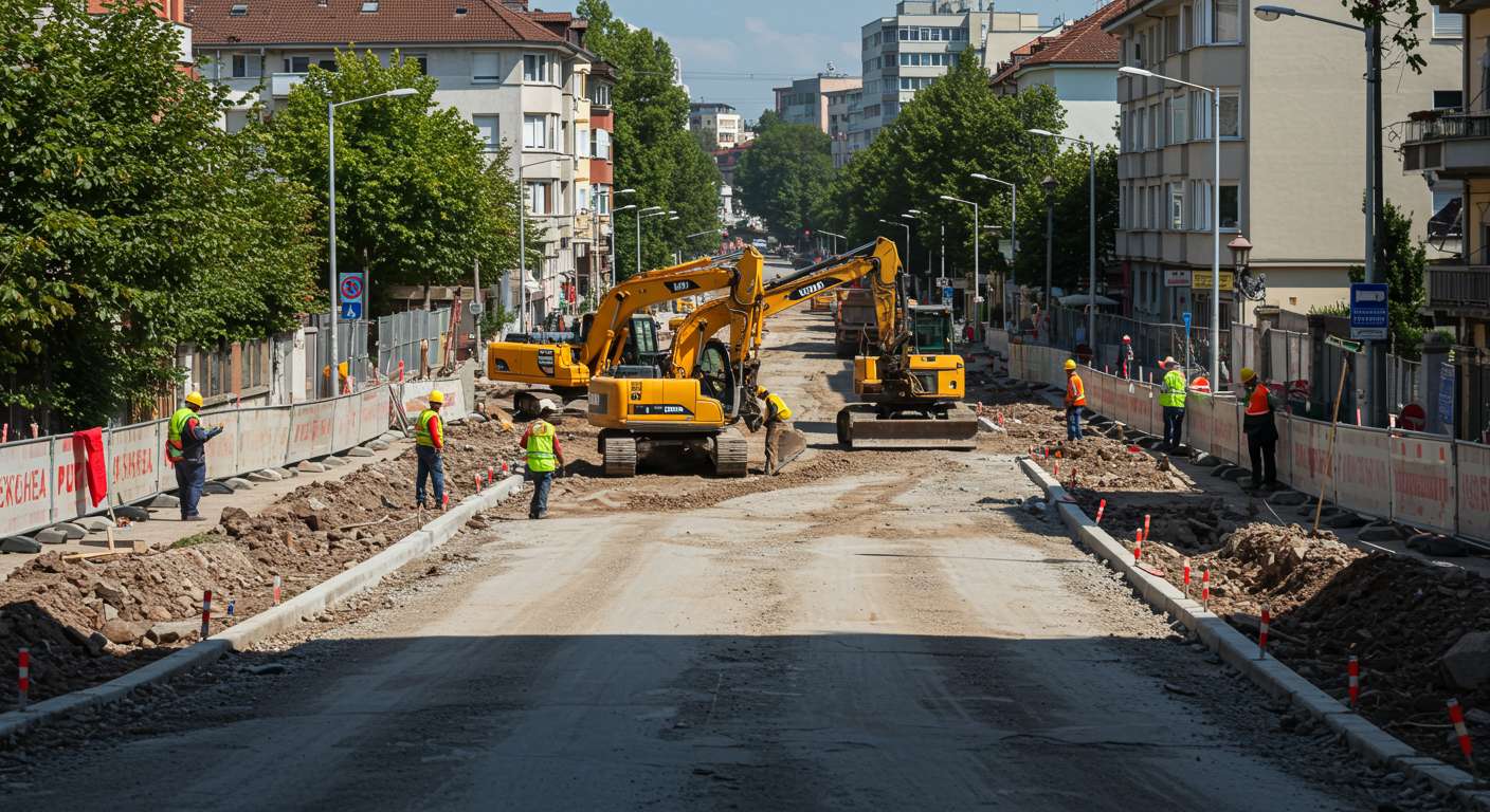 Строительство дорог городского назначения