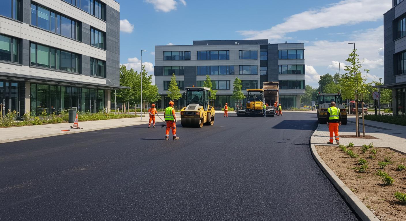 Асфальтирование территории офисного центра