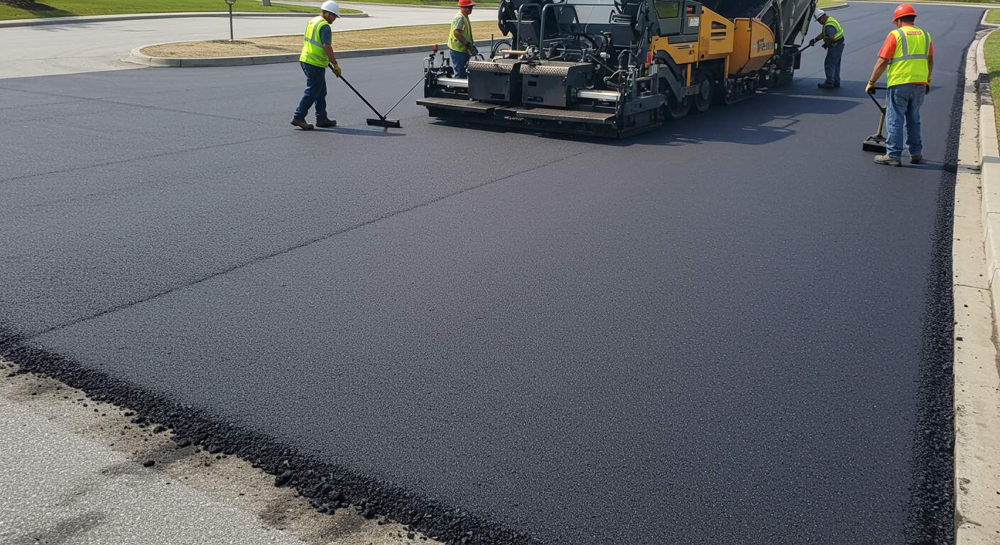 Асфальтирование площадки для стоянки