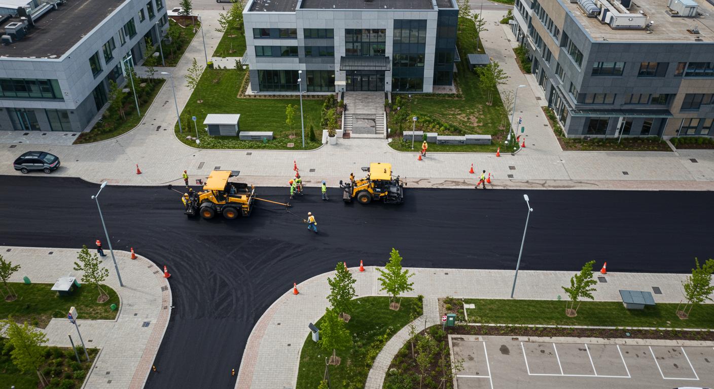 Асфальтирование территории бизнес-центров