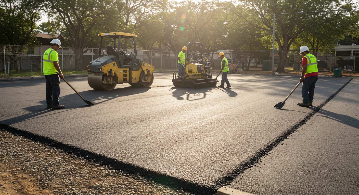 Асфальтирование дворовых спортивных площадок