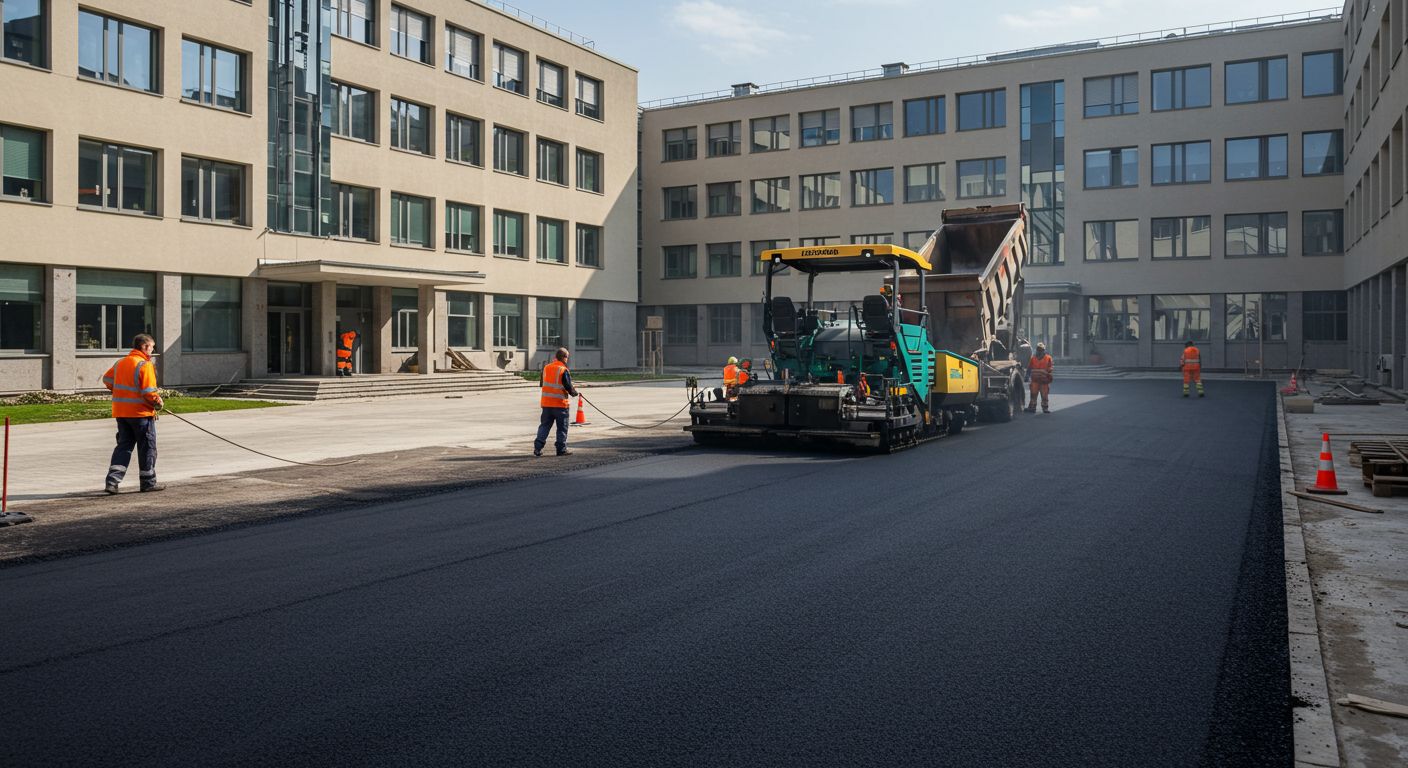 Асфальтирование территорий административных зданий