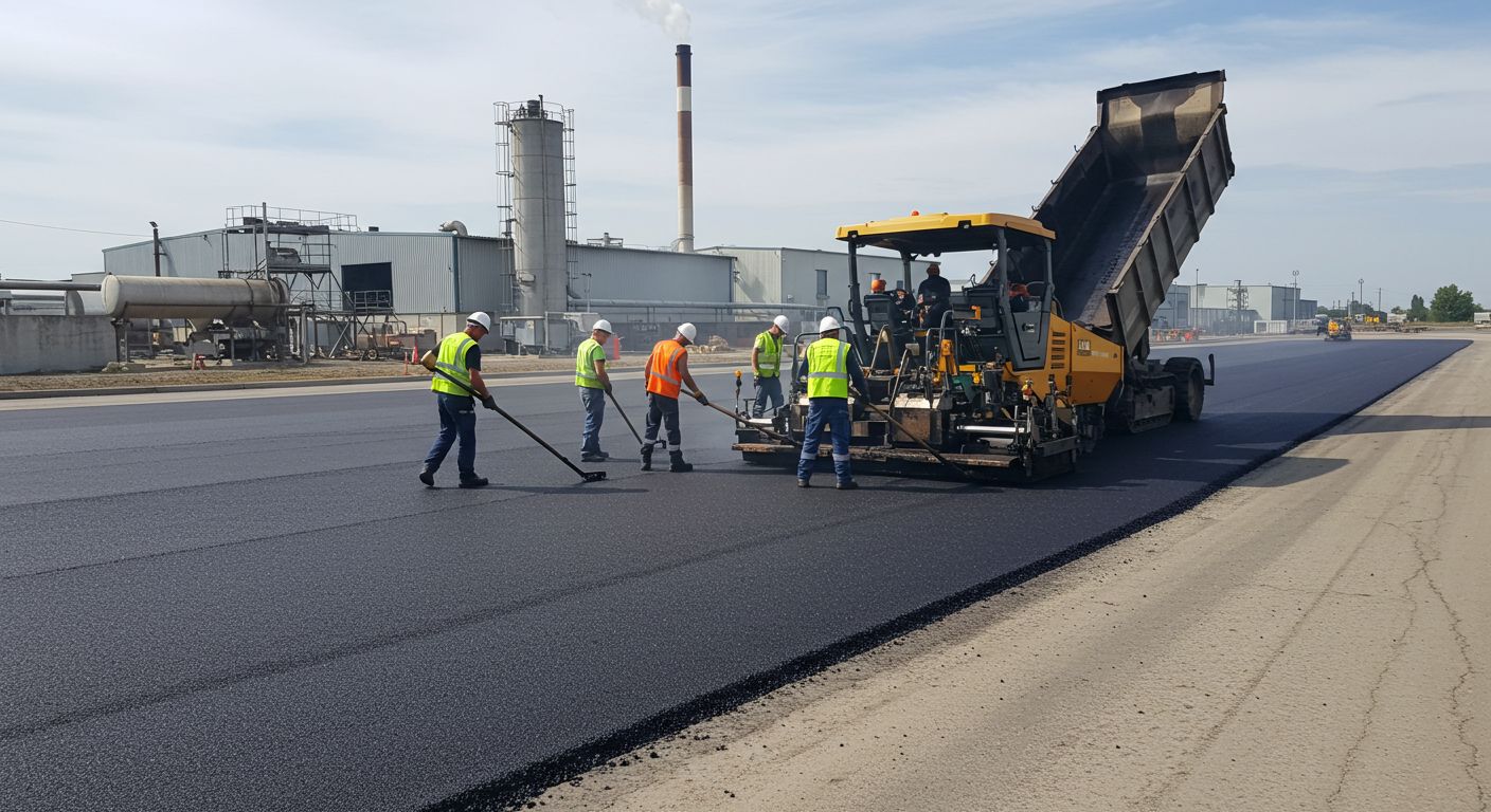 Асфальтирование промышленных дворов