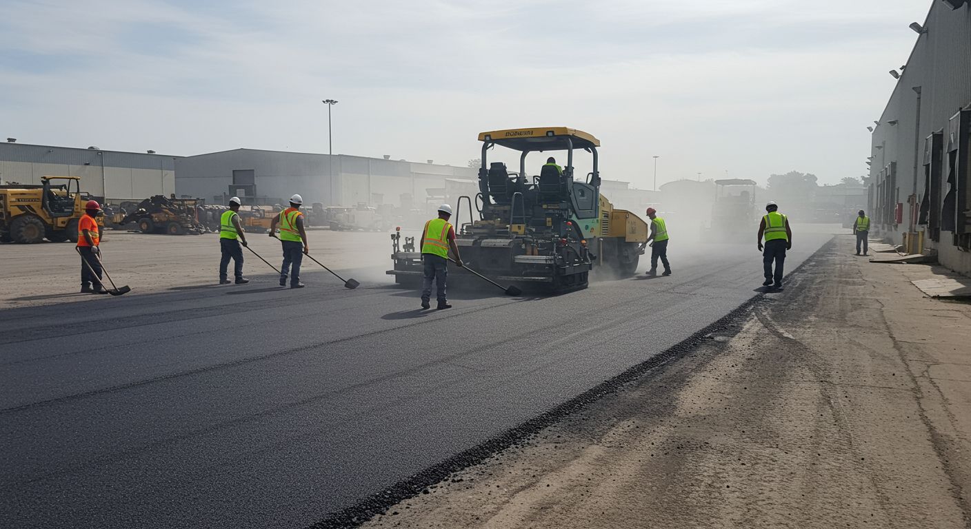 Асфальтирование промышленных дворов Асфальтирование промышленных дворов