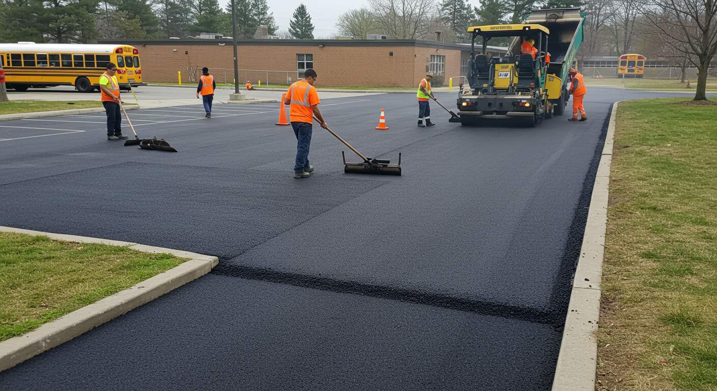Асфальтирование территории вокруг школ Асфальтирование территории вокруг школ