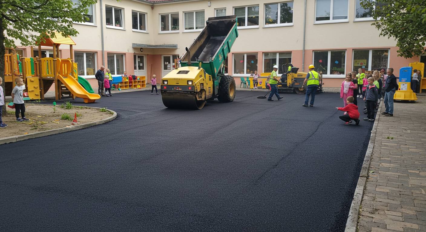 Асфальтирование территории детских садов