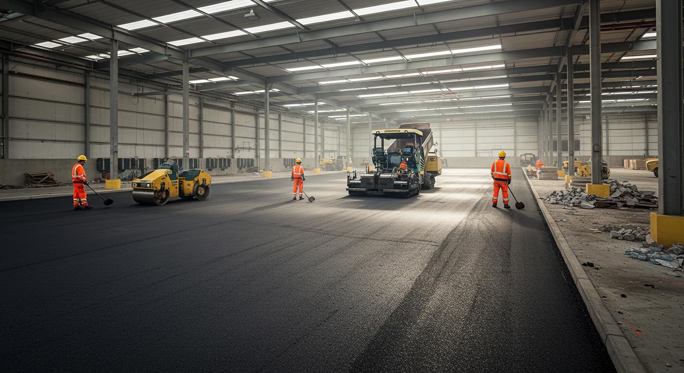 Асфальтирование территории складской базы