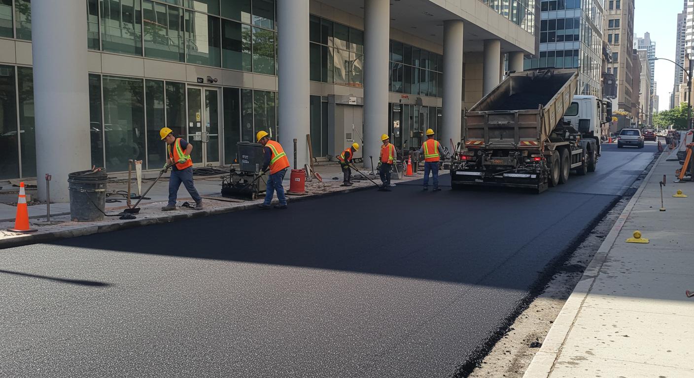 Асфальтирование площадки перед офисом