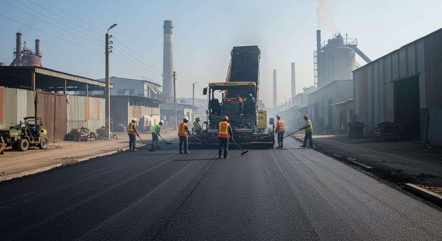 Асфальтирование промышленных территорий