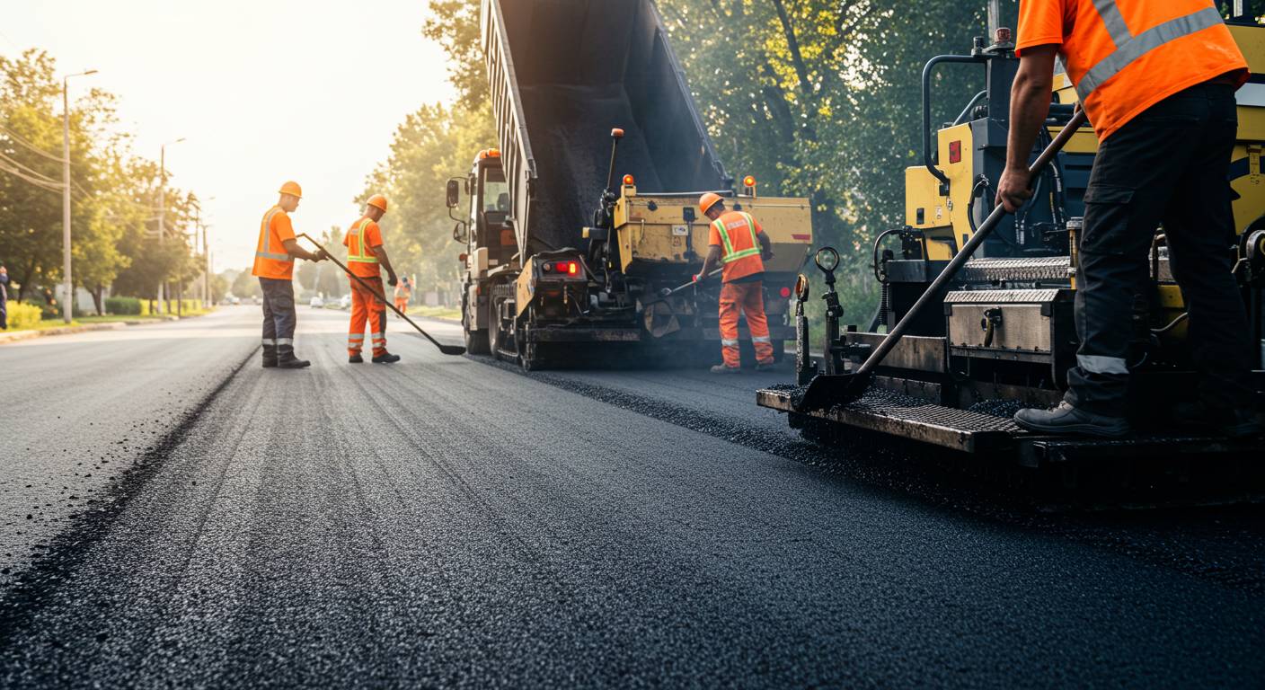 Асфальтирование придорожной зоны