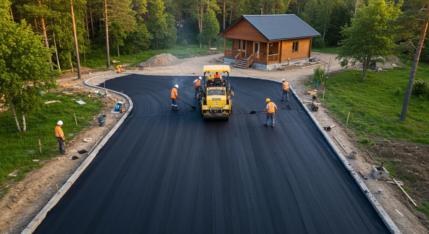 Асфальтирование дорог частных участков для дачных территорий