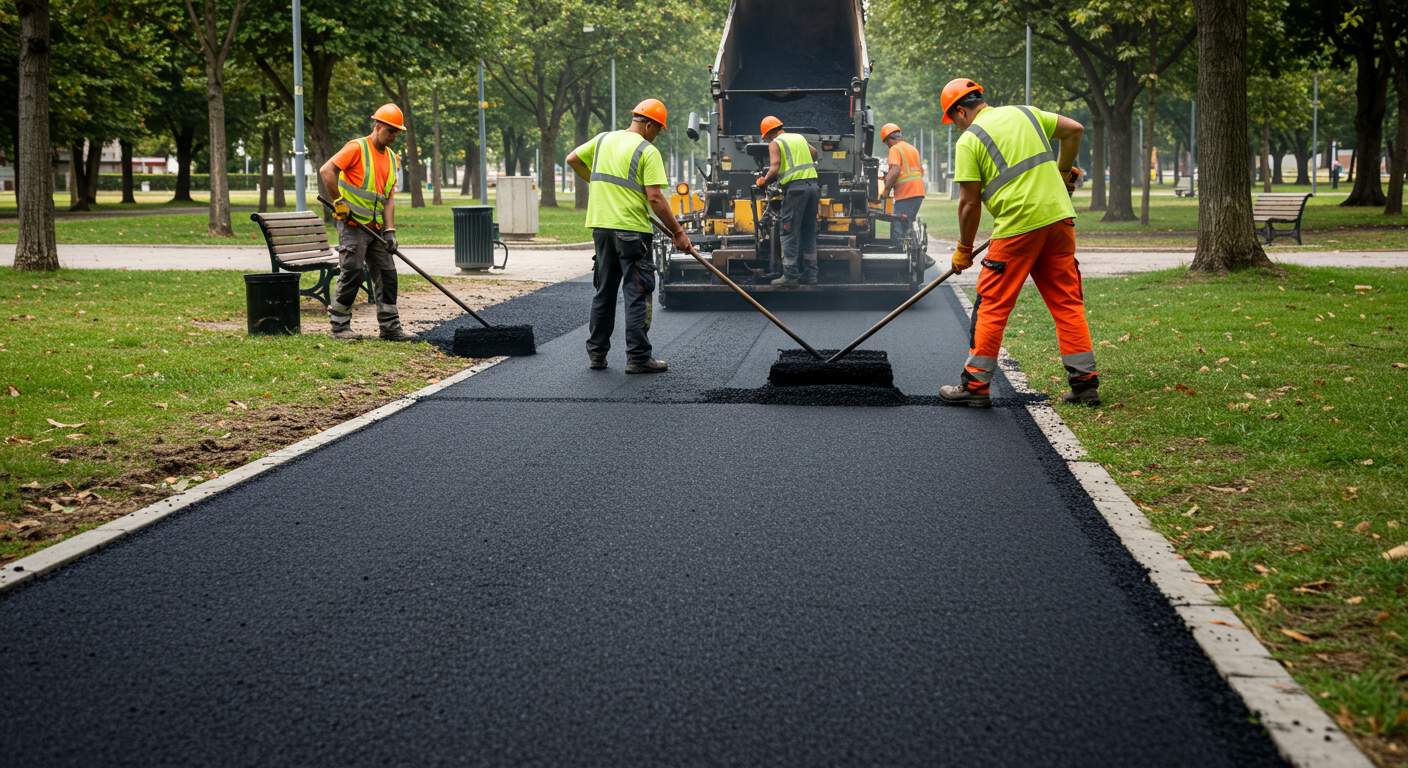 Асфальтирование парковых дорожек Асфальтирование парковых дорожек