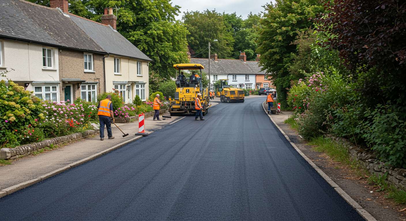 Асфальтирование дороги в коттеджном поселке