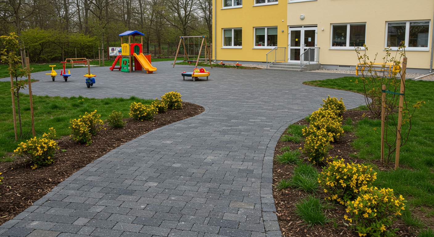 Асфальтирование детской площадки у детского сада Асфальтирование детской площадки у детского сада