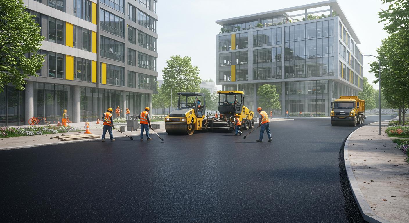 Асфальтирование территории офисного центра