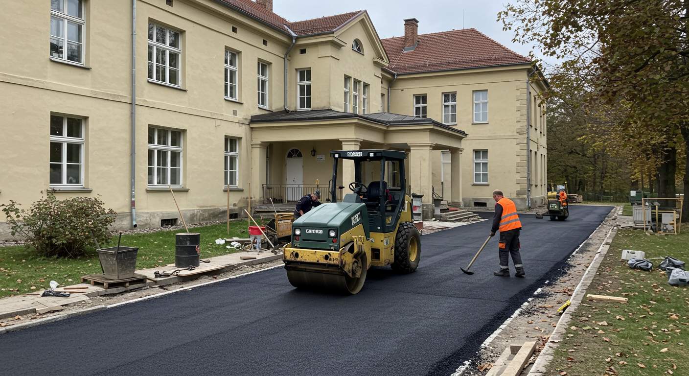Асфальтирование территории санатория Асфальтирование территории санатория
