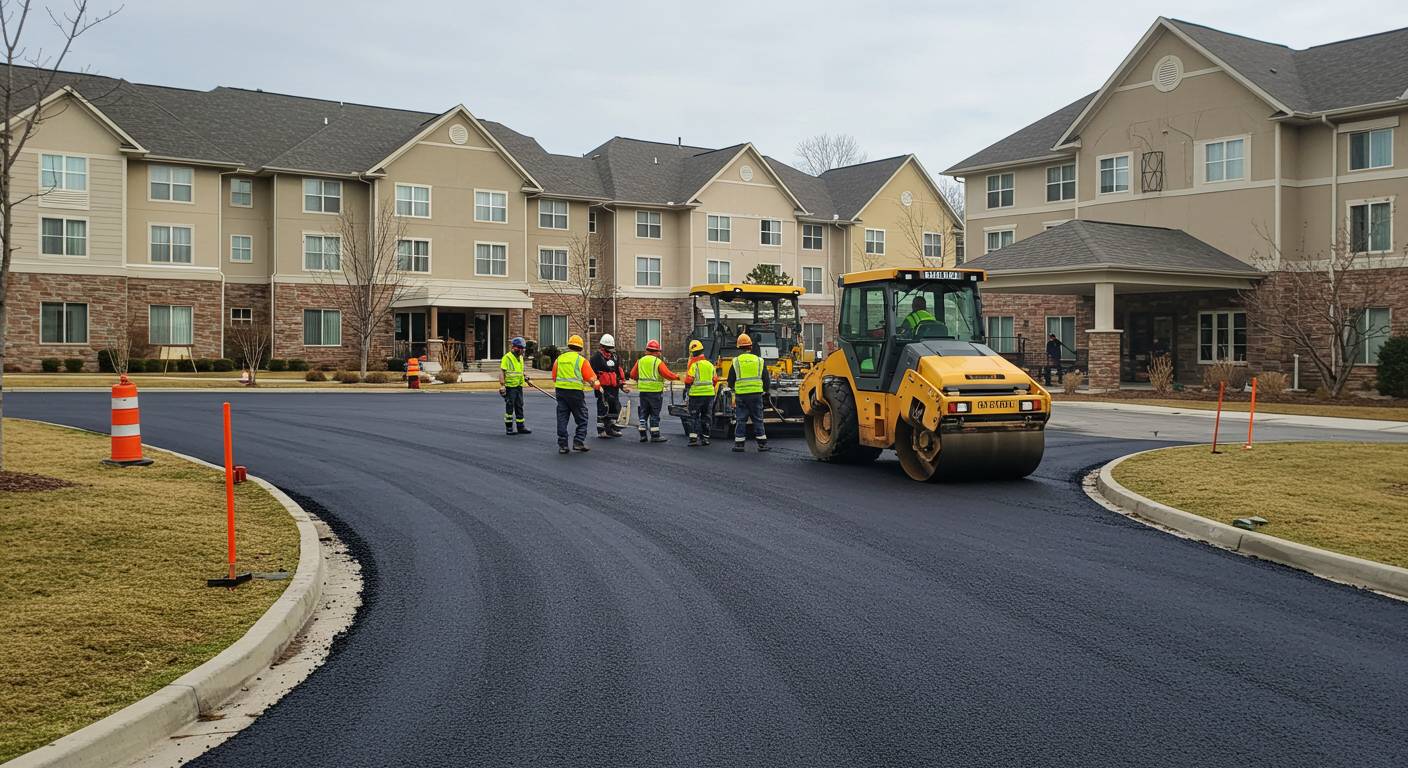 Асфальтирование территории гостиницы Асфальтирование территории гостиницы