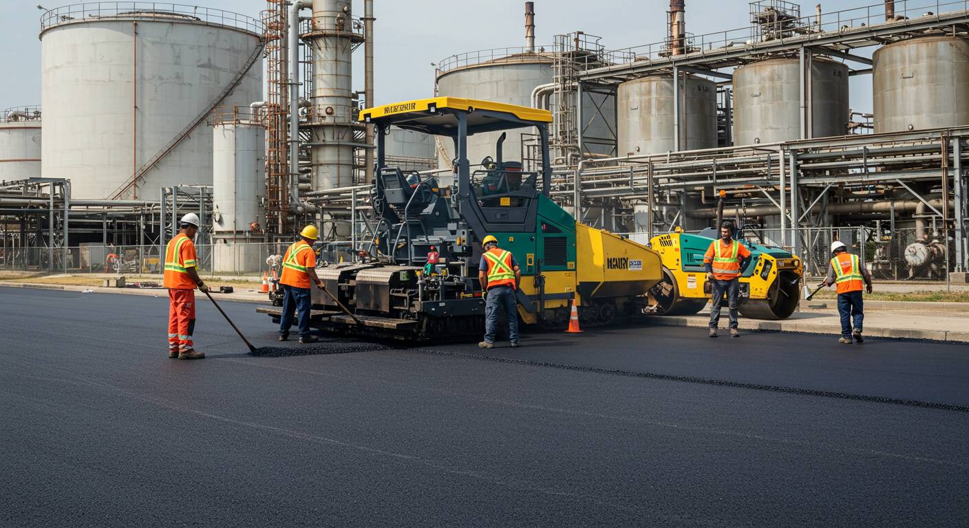 Асфальтирование территории промышленных объектов Асфальтирование территории промышленных объектов