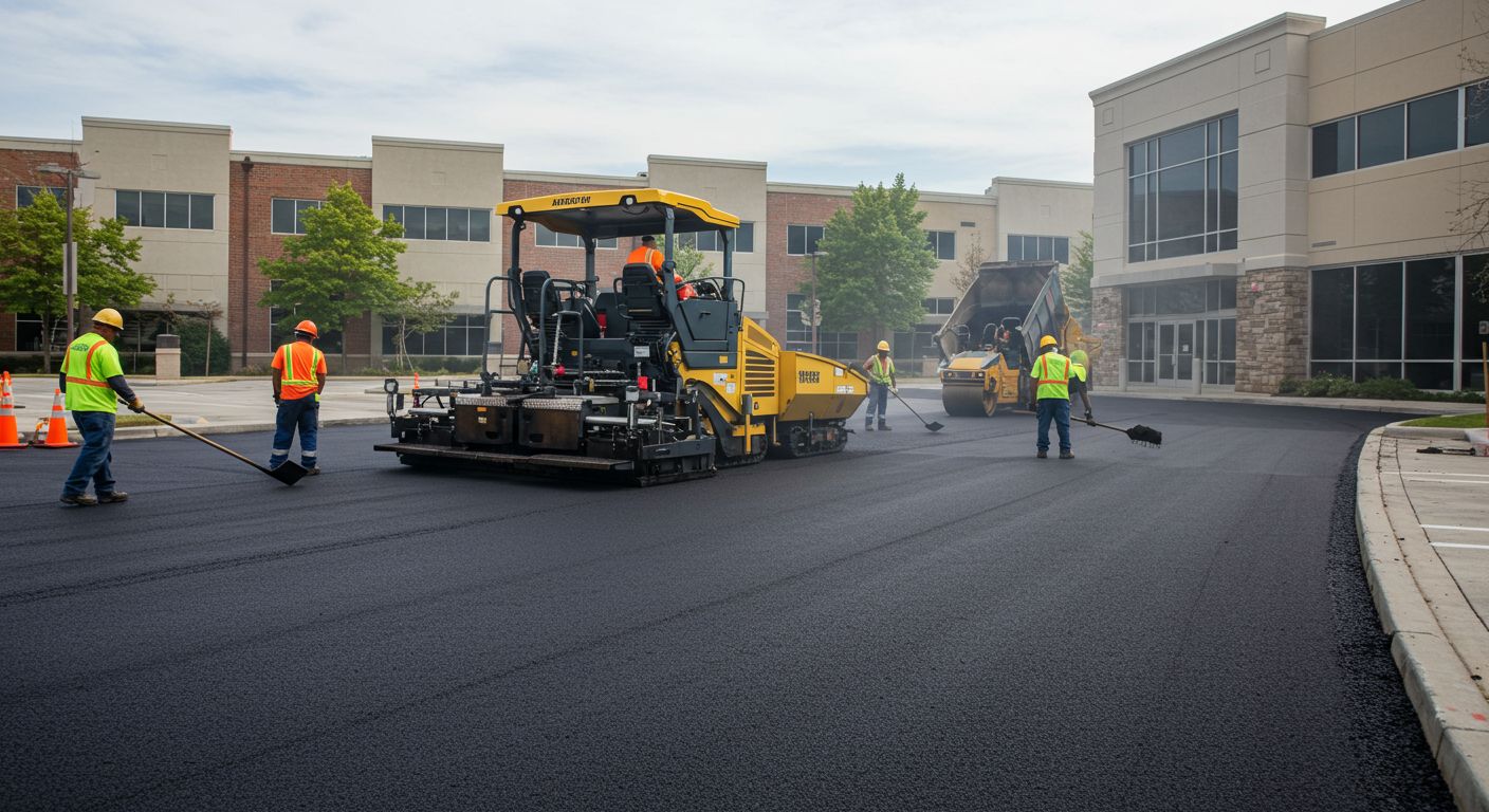 Асфальтирование стоянок у бизнес-центров