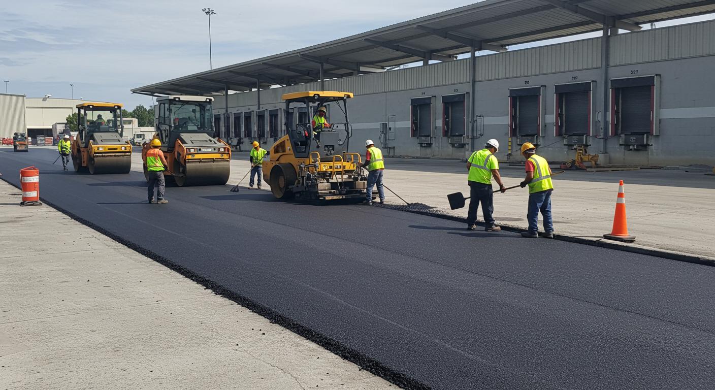 Асфальтирование территории складских терминалов Асфальтирование территории складских терминалов
