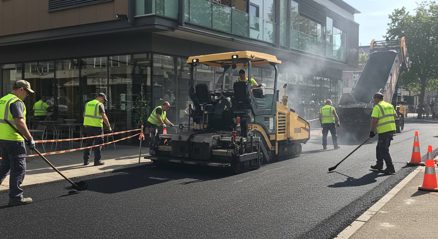 Асфальтированная площадка у кафе Асфальтированная площадка у кафе