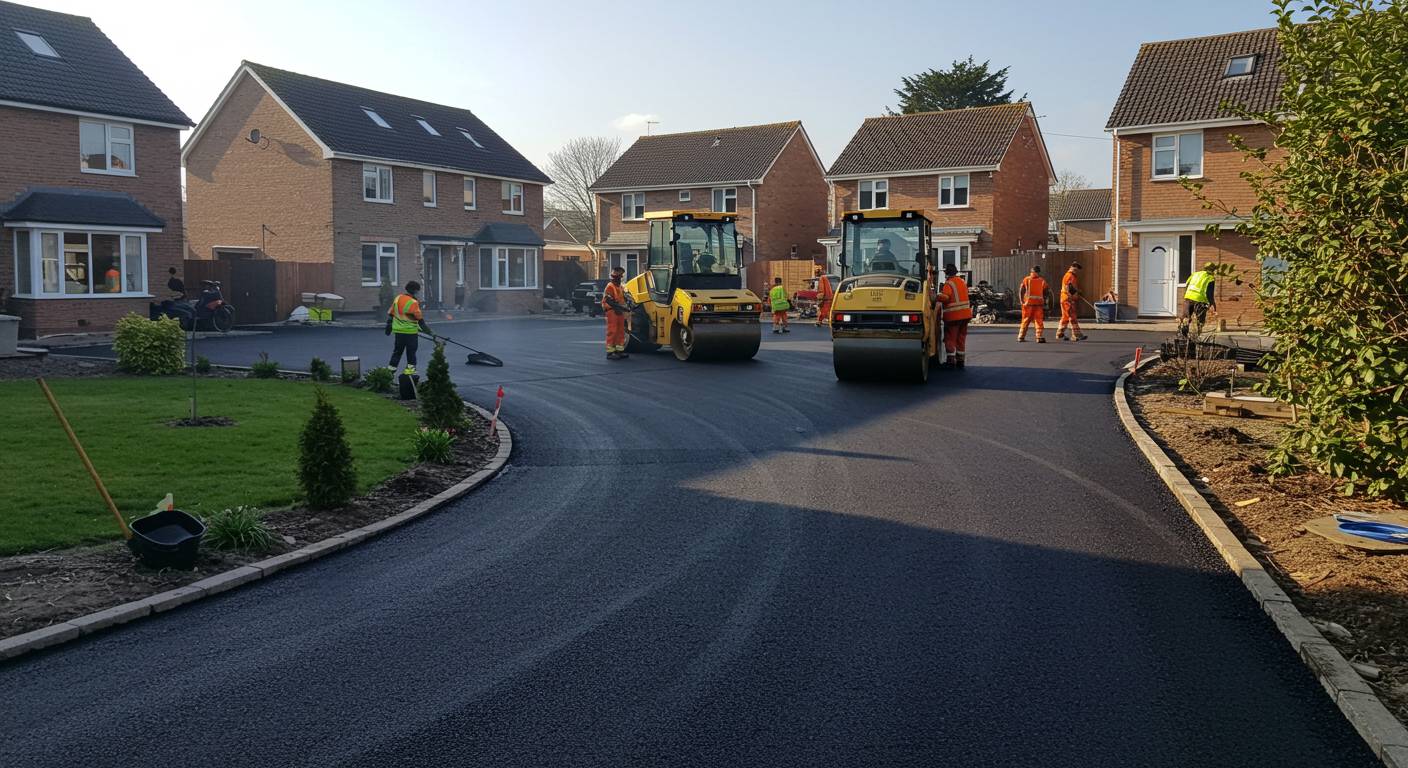 Асфальтирование территории жилых дворов