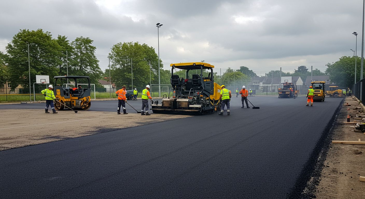 Асфальтирование спортивной площадки