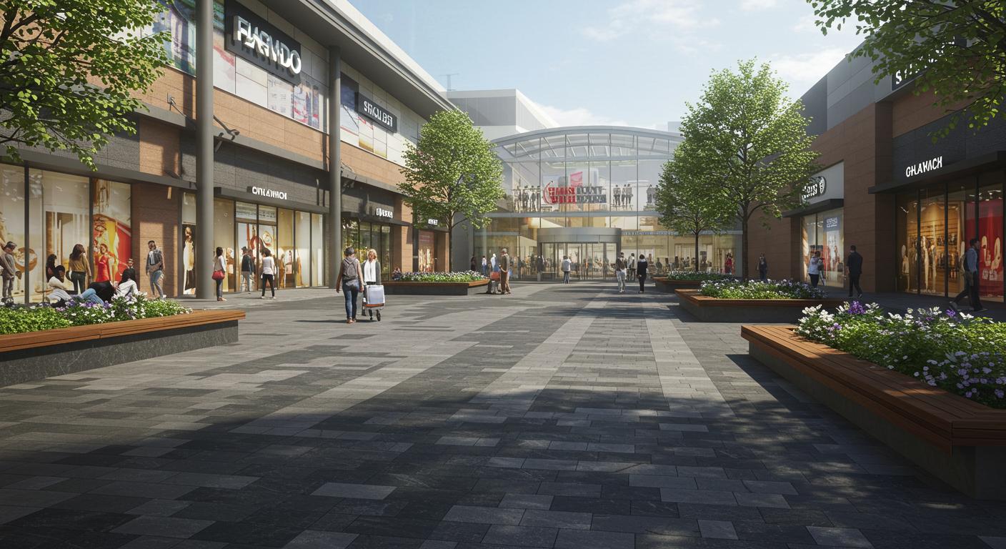 Асфальтирование площадок у торговых комплексов