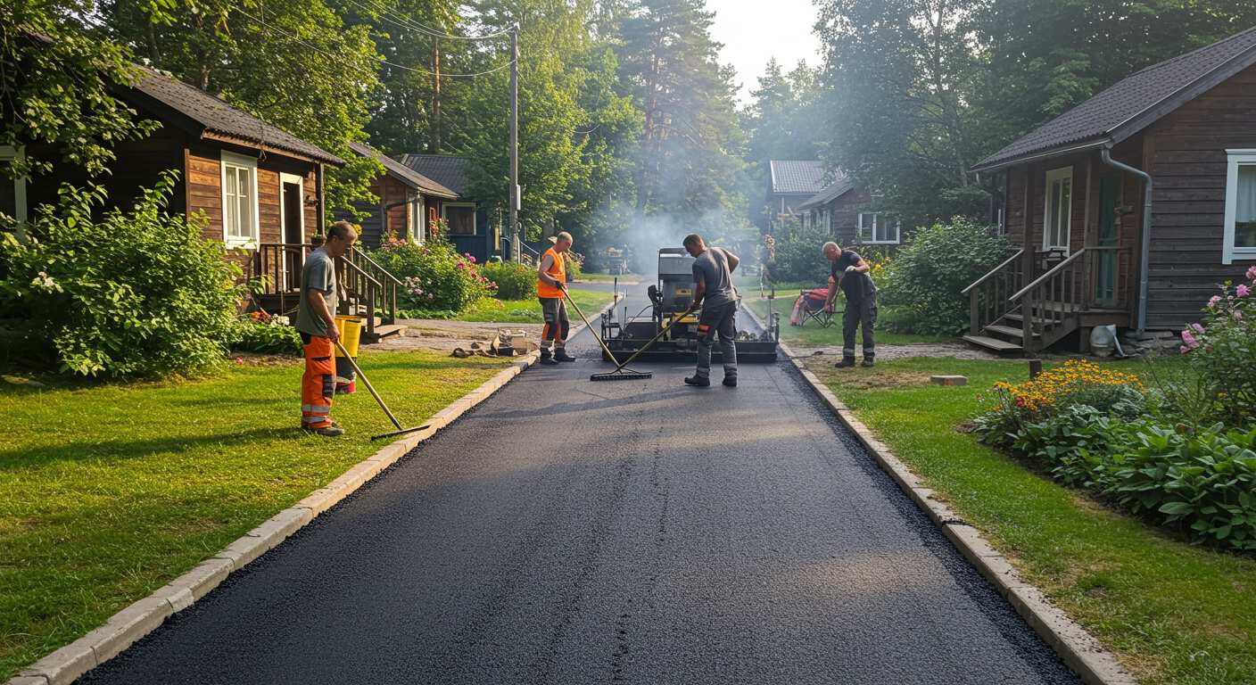 Асфальтирование дорожек на даче Асфальтированные дорожки на даче
