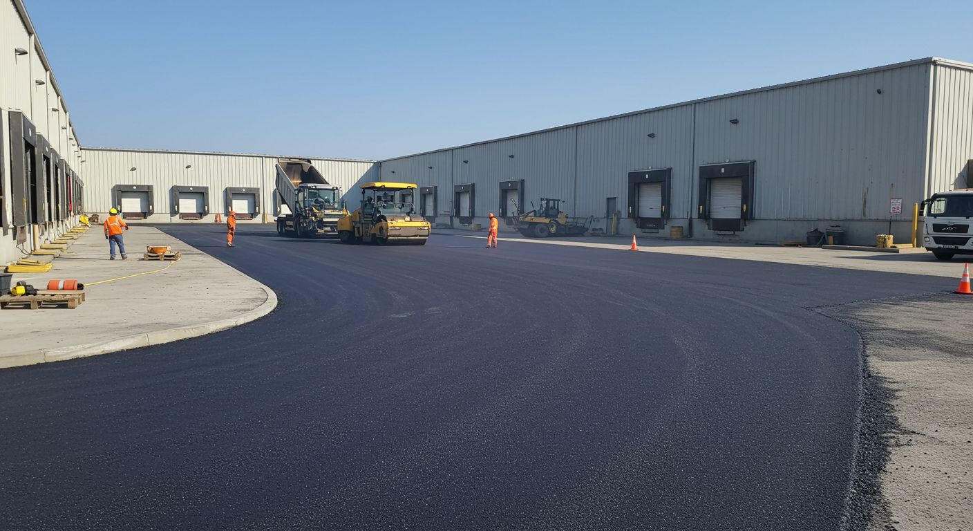 Асфальтирование площадки перед складом