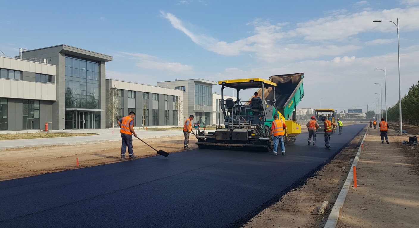 Асфальтирование территории административных центров