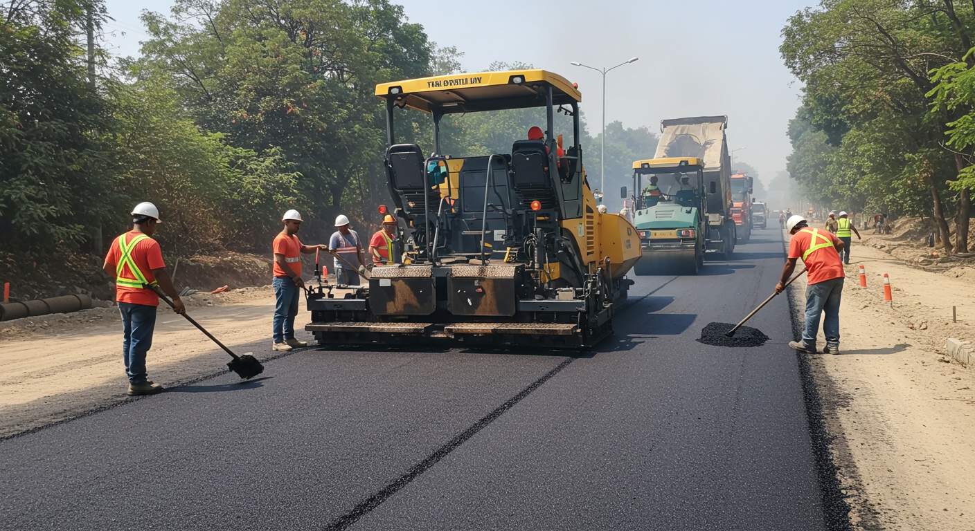 Асфальтирование дорог на строительных объектах Асфальтирование дорог на строительных объектах