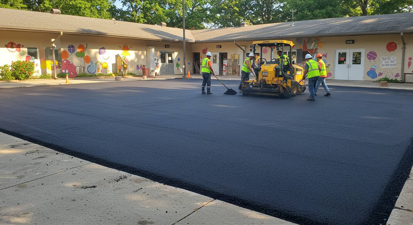 Асфальтирование территории детских центров