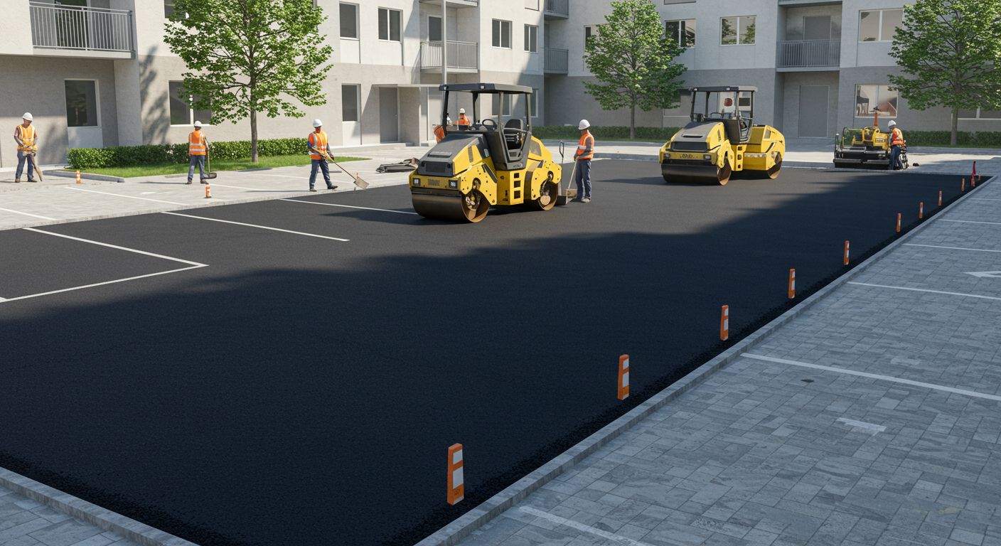 Асфальтирование дворовой парковочной зоны