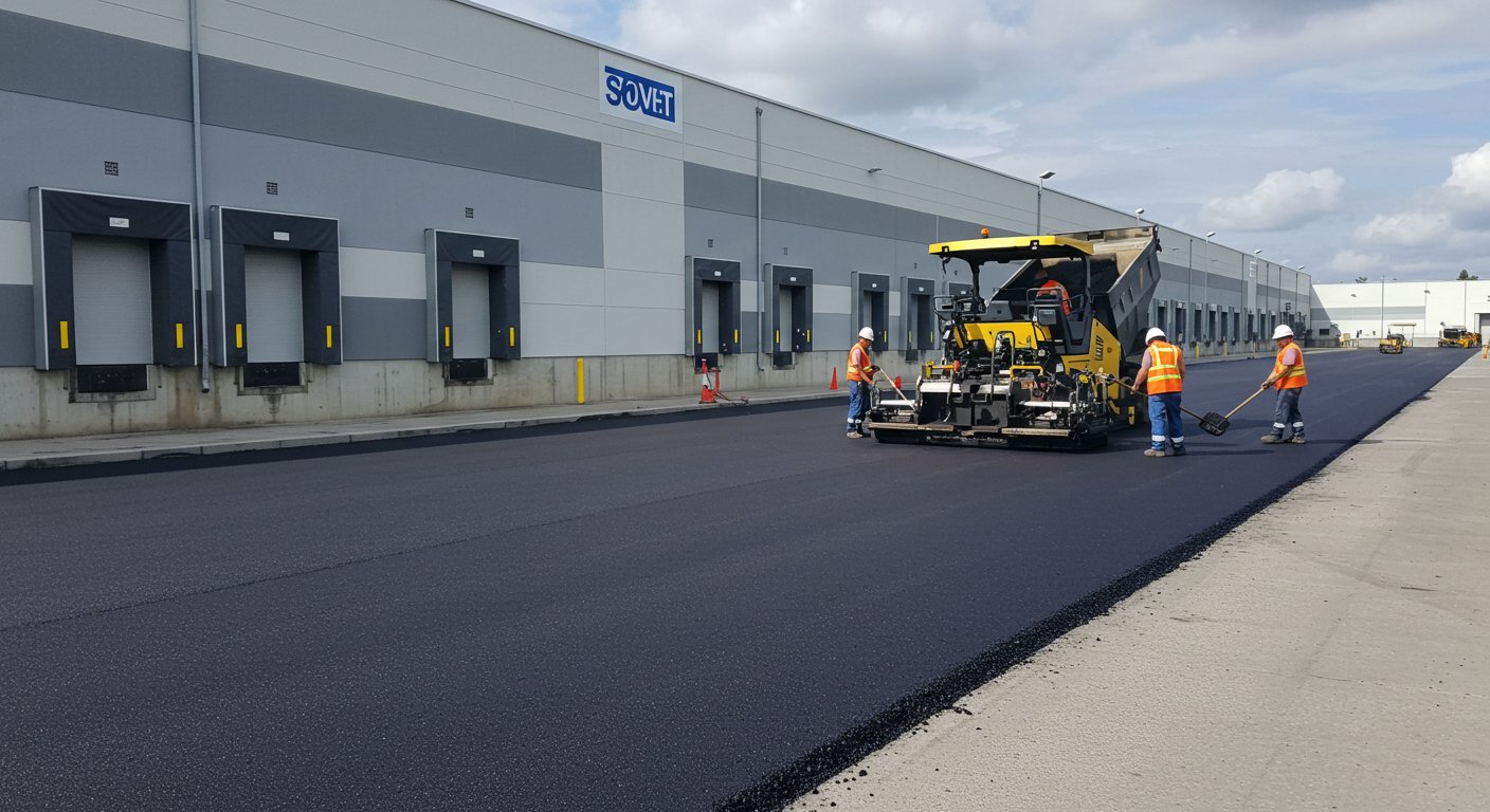 Асфальтирование площадок у складских комплексов