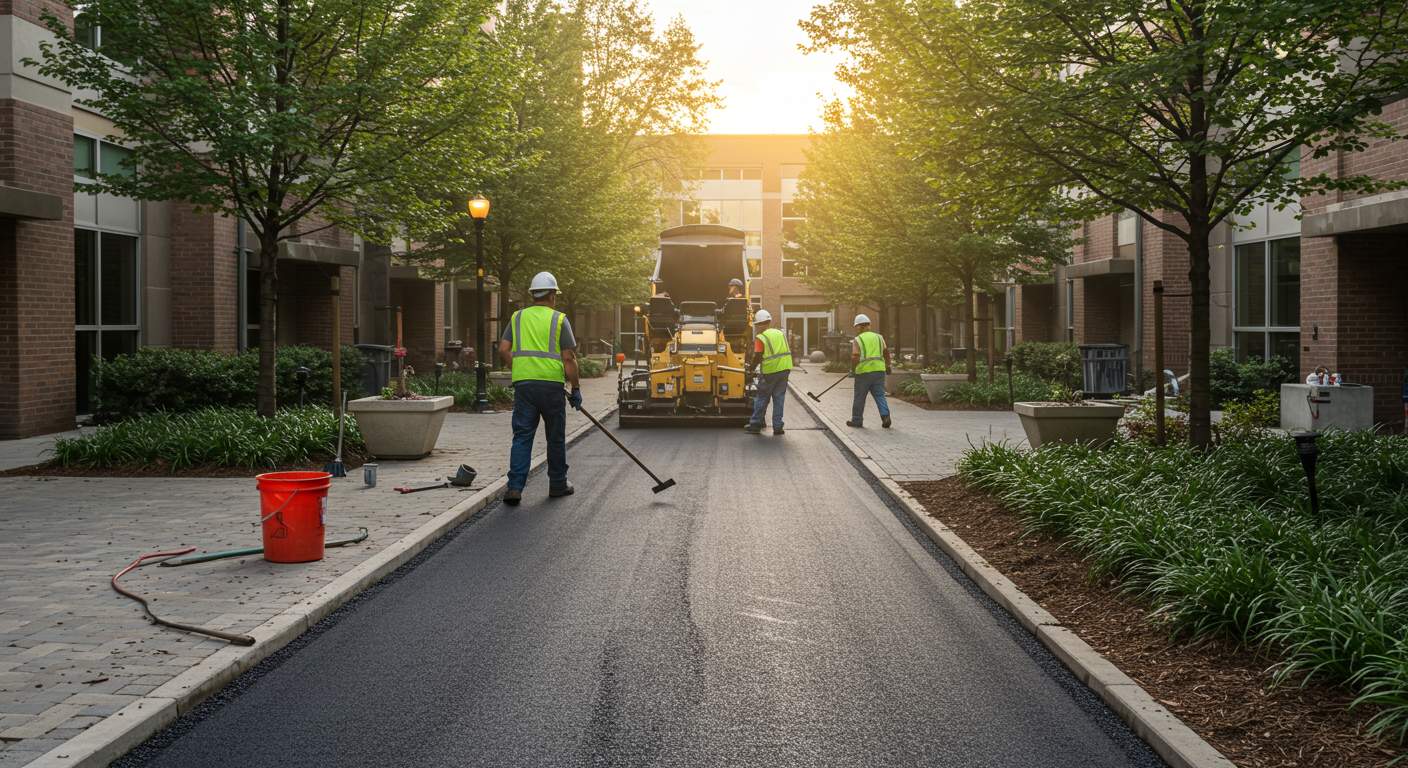 Асфальтирование пешеходных дорожек во дворах