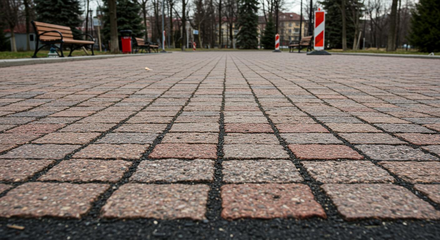 Декоративное асфальтирование парка