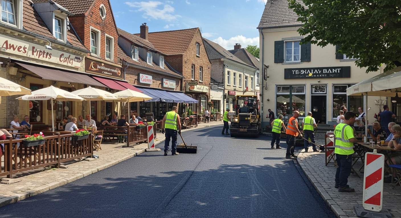 Асфальтирование территории ресторана Асфальтирование территории ресторана