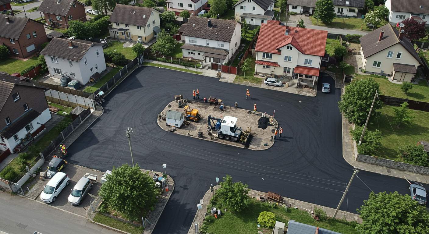 Асфальтирование дворовых зон возле домов