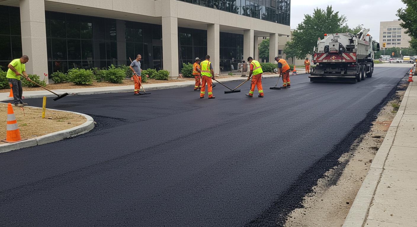 Асфальтирование территории офисов Асфальтирование территории офисов