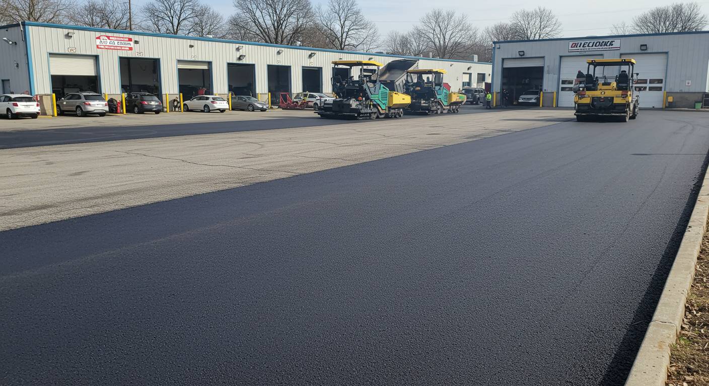 Асфальтирование территории у автосервисов