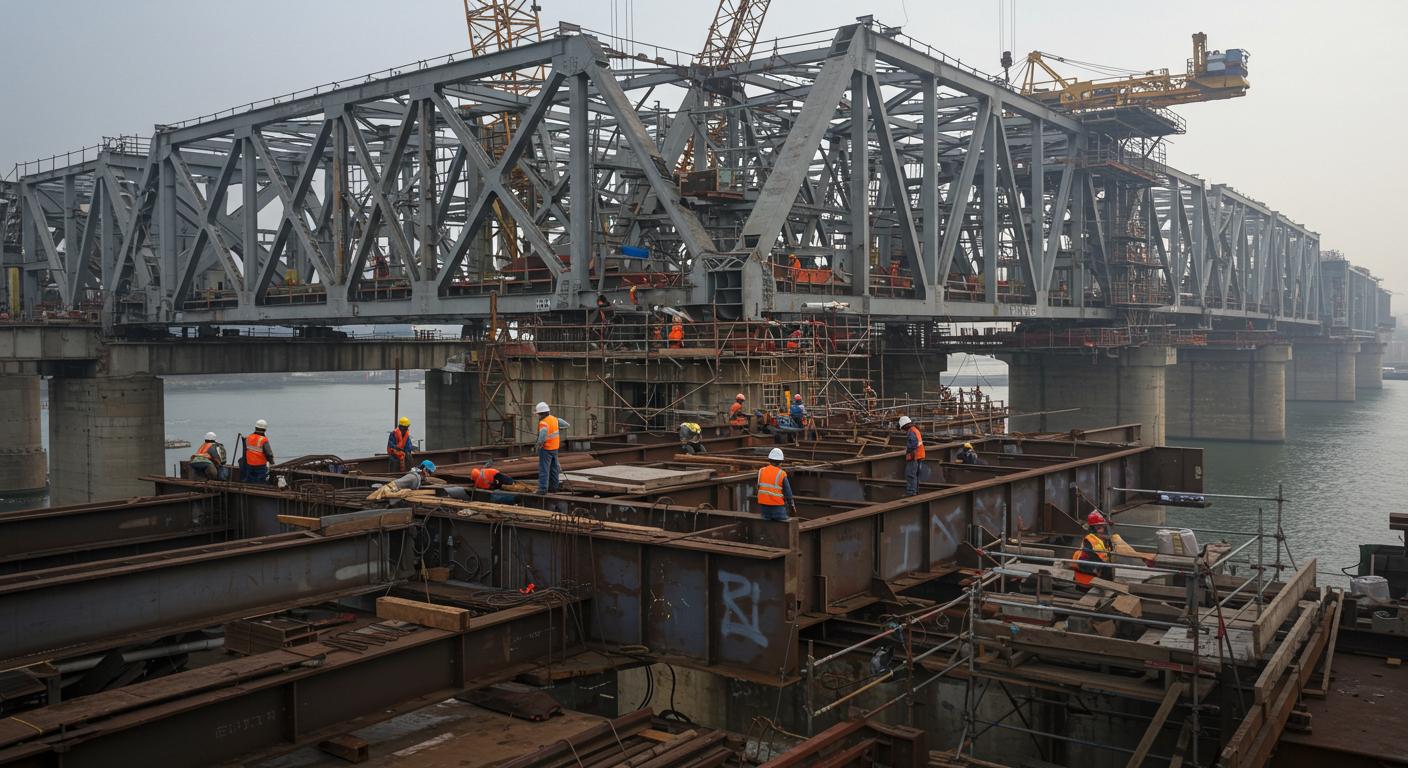 Строительство промышленных мостовых дорог