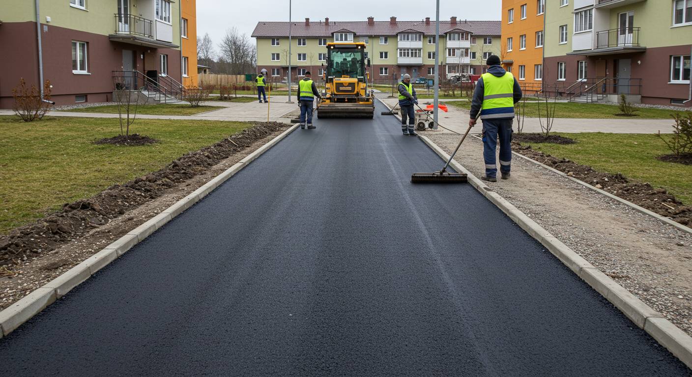 Морозоустойчивая дорожка в жилом комплексе